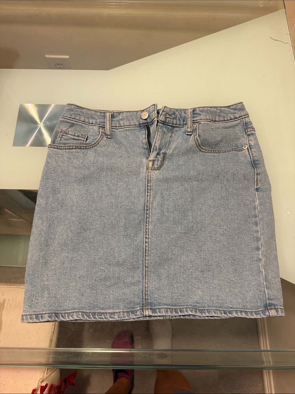Massimo Light Blue Denim Mini Skirt